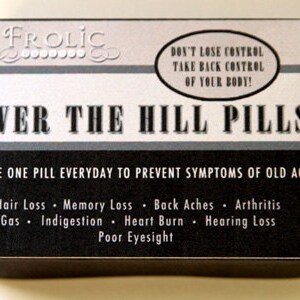 Arquivos para impressão com tema "Over the Hill" (Chegando aos 40) - Download instantâneo imagem 3