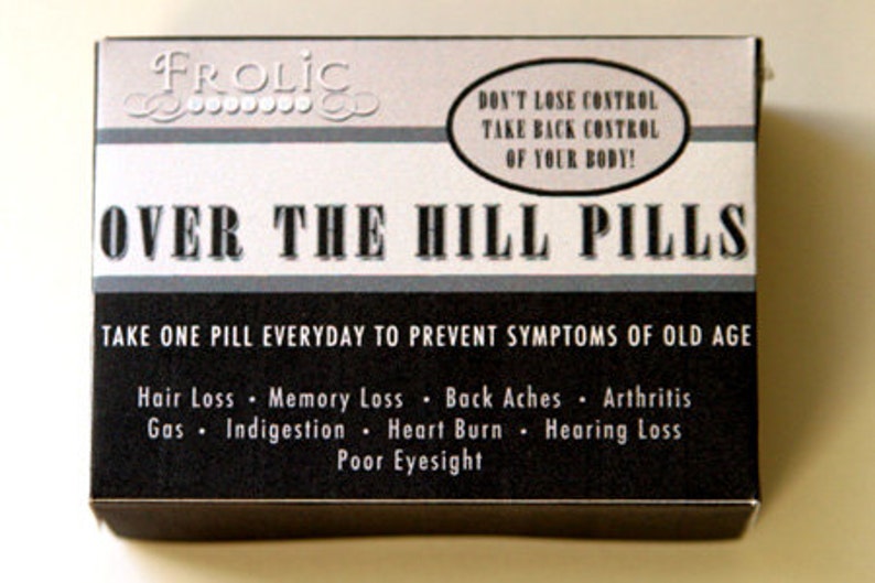Arquivos para impressão com tema "Over the Hill" (Chegando aos 40) - Download instantâneo imagem 3