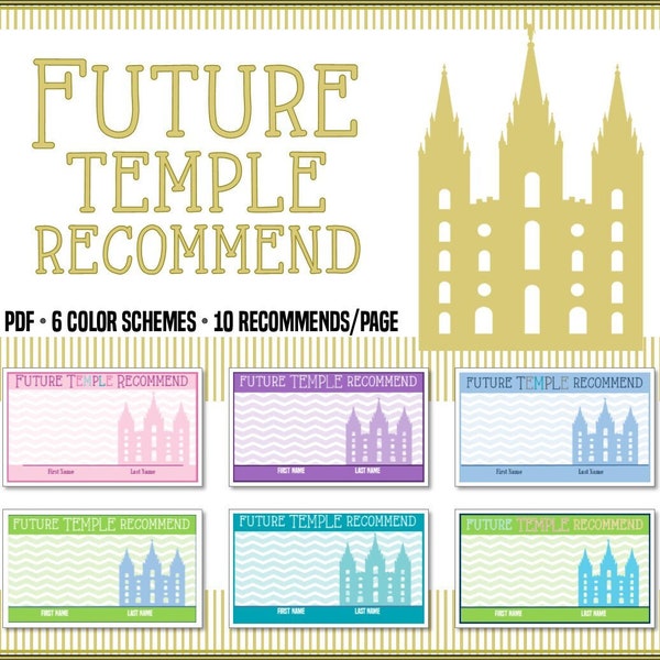 FUTURE Temple Recommend - Latter Day Saint Temple Lesson Help