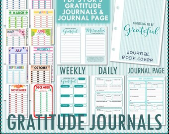 Gratitude Journal: Monthly, Weekly, Daily Pages (PDF)