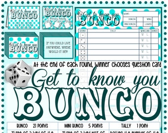 Get To Know You Bunco - “Social” Primary Development Activity