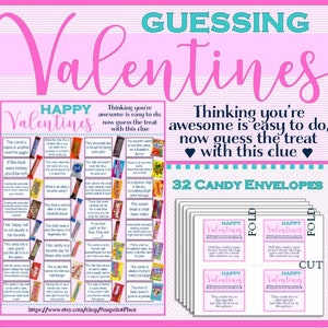 Valentines Printables Guessing Valentines Guess the candy Happy Valentines DIY Valentines image 1