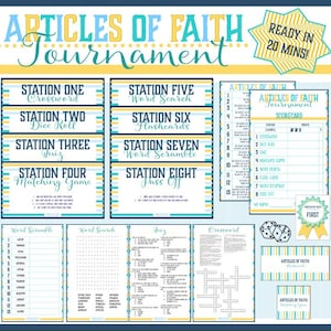 Articles of Faith Tournament - 8 Stations! Complete Primary Activity