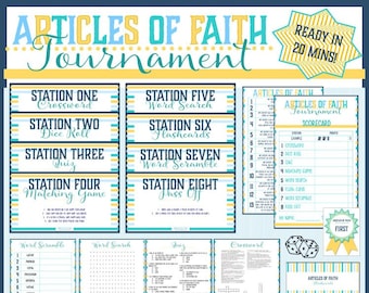 Articles of Faith Tournament - 8 Stations! Complete Primary Activity