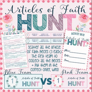 Articles of Faith Hunt Activity - Family Home Evening, Activity Days, Primary Activity on the Articles of Faith - Easter Egg Hunt