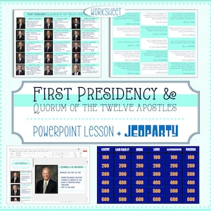 Heilige der Letzten Tage Erste Präsidentschaft & Apostel Powerpoint-Lektion UND "Jeoparty" -Aktivität und -Lektion am 26.Februar