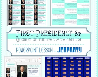 Latter Day Saint First Presidency & Apostles Powerpoint Lesson AND "Jeoparty" Activity and Lesson Feb 26