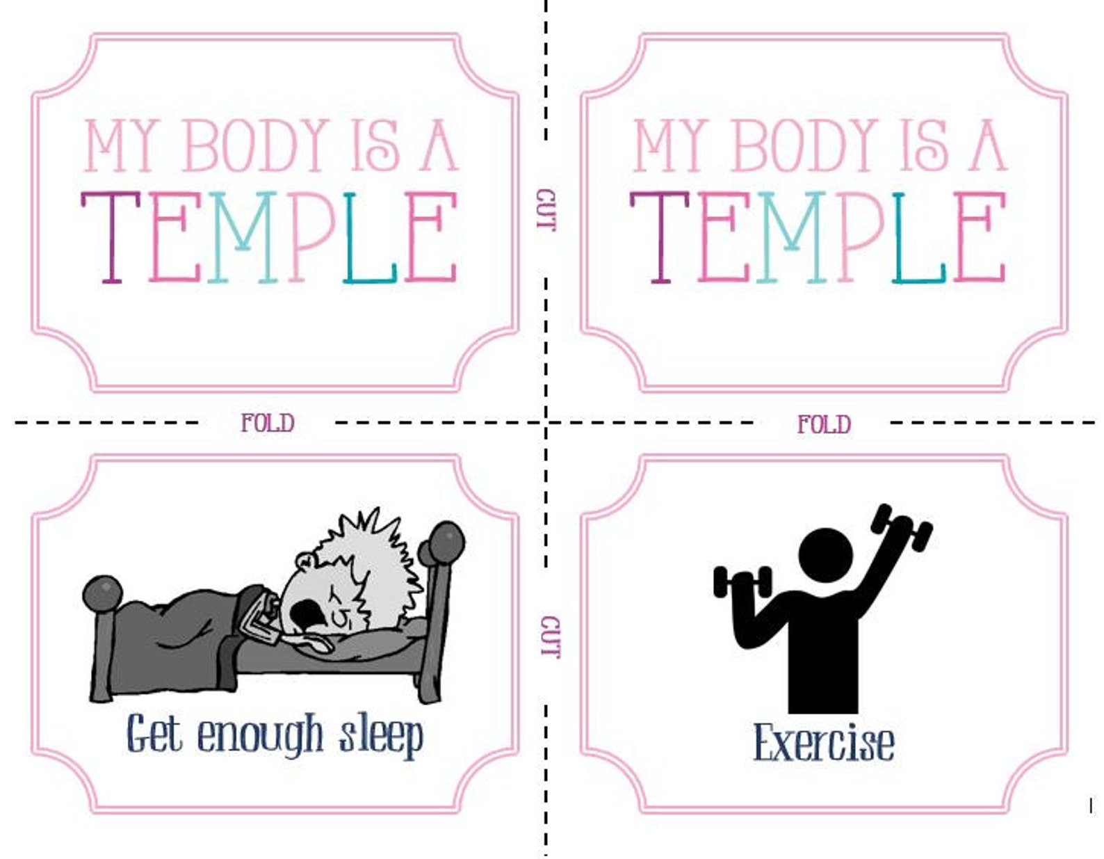My Body is A Temple Activity Days Sharing Time Family Home Etsy
