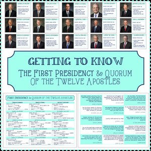 Getting to Know Presidency & Apostles Great General Conference Time Activity PowerPoint and Worksheets Updated 2024 image 2