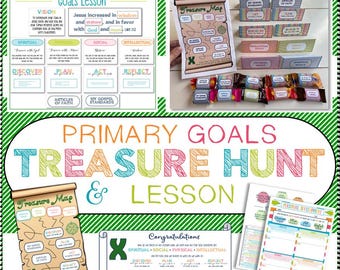 Treasure Hunt and Lesson for Primary Goals - Learn Latter Day Saint Child Development Program - Instant Download