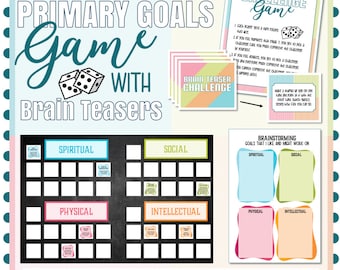 Primary Goals Activity - Brain Teaser Challenges, Brainstorming and Ideas Review