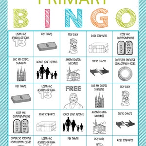 Primary Bingo Game Holiday Themed Primary Activity, Family Home Evening, Sunday School. image 2