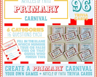 Artikel des Glaubens Grundschule Karneval: Trivia Spielkarten (Digitale Dateien)