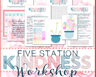 Kindness Workshop and Challenge - Primary Activity Days Idea - Teach kindness Instant Download