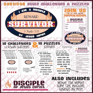 Latter-Day Saint Youth Activity: Disciple Survivor Challenges & Puzzles (Digital Download)