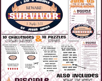 Latter-Day Saint Youth Activity: Disciple Survivor Challenges & Puzzles (Digital Download)