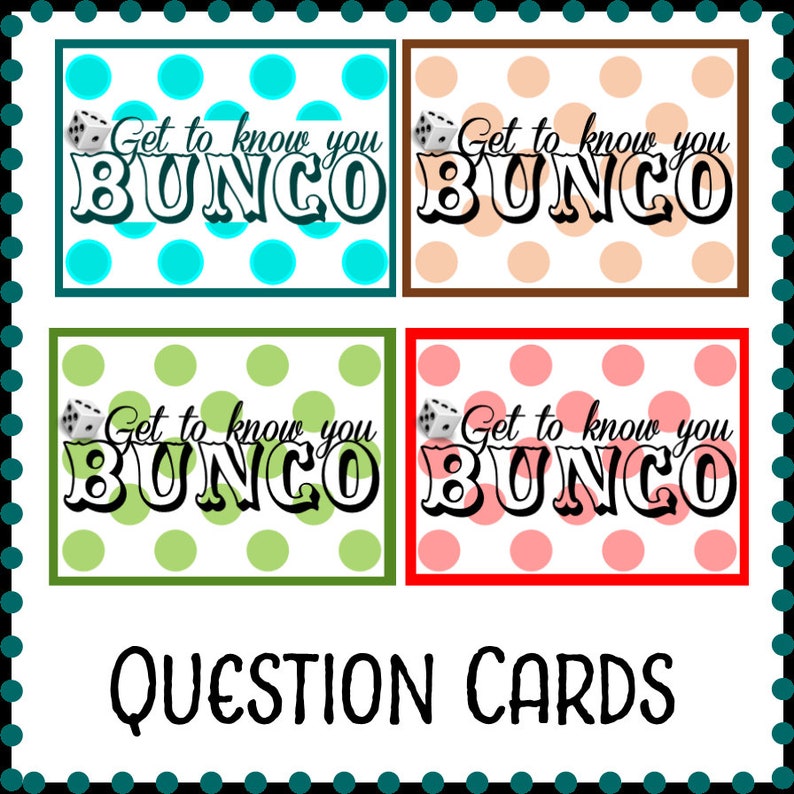 Get To Know You Bunco Social Primary Development Activity image 7
