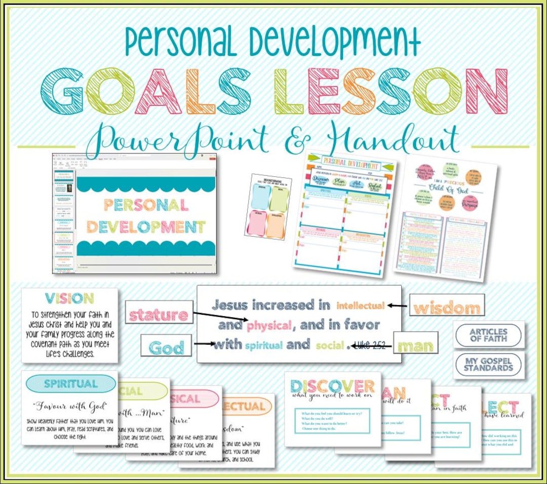 Personal Development Lesson Pages + Powerpoint + Personal Development ...
