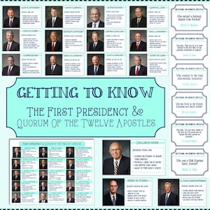 Getting to Know Presidency & Apostles - Great General Conference Time Activity - PowerPoint and Worksheets - Updated Feb 2026