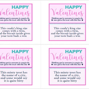 Valentines Printables Guessing Valentines Guess the candy Happy Valentines DIY Valentines image 8