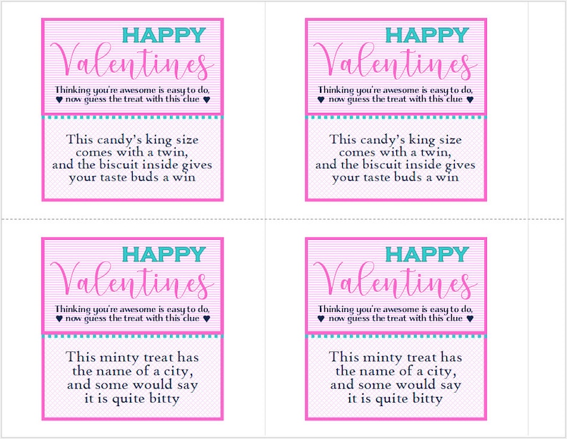 Valentines Printables Guessing Valentines Guess the candy Happy Valentines DIY Valentines image 8