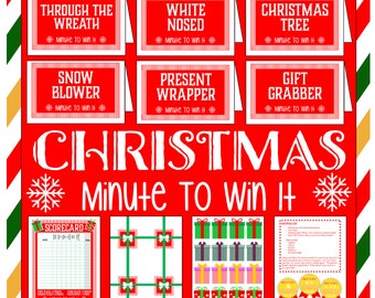 Christmas - Minute To Win It - Family or Group Game - kid friendly and fun!