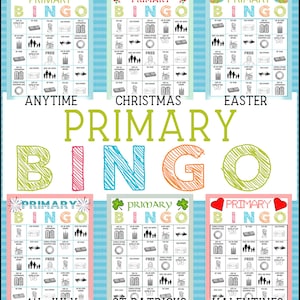 Primary Bingo Game Holiday Themed Primary Activity, Family Home Evening, Sunday School. image 1