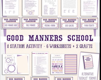 Good Manners School - Group Activity OR Booklet - Instant Download