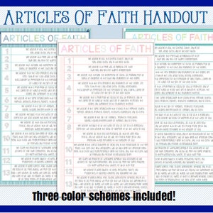 The Articles of Faith Jeoparty and Handout. Paper AND PowerPoint Version Included Latter Day Saint Activity Days, FHE, Youth Activity image 4