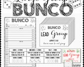 Bunco - Large Group Game - Up to 80 people - Complete Bunco Kit - Digital Download