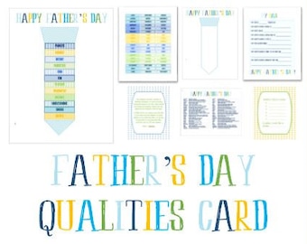 Father's Day Qualities Card: Activity Days Printable (Digital Download)