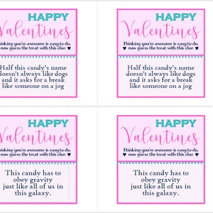 Valentines Printables Guessing Valentines Guess the candy Happy Valentines DIY Valentines image 7