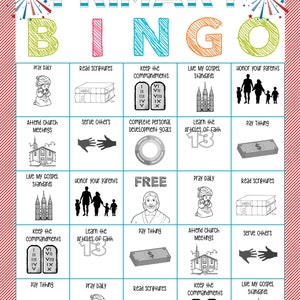 Primary Bingo Game Holiday Themed Primary Activity, Family Home Evening, Sunday School. image 6