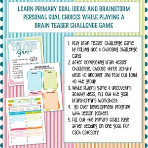 Primary Goals Activity Brain Teaser Challenges, Brainstorming and Ideas Review image 3