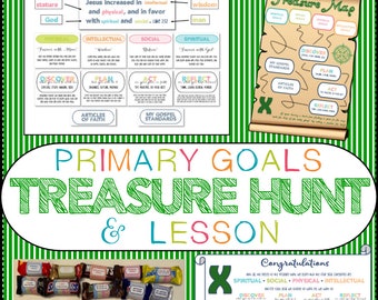 Treasure Hunt and Lesson for Primary Goals - Latter Day Saint New Program - Instant Download