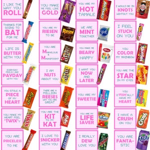 Candy Love Sayings Love sayings that match candy Valentines Gifts, Anniversary Gift Idea, Countdown to Wedding etc. Digital Download image 4