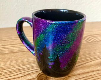 Beautiful Aurora Northern Lights Color Change Magic Coffee Mug 11 Oz Christmas