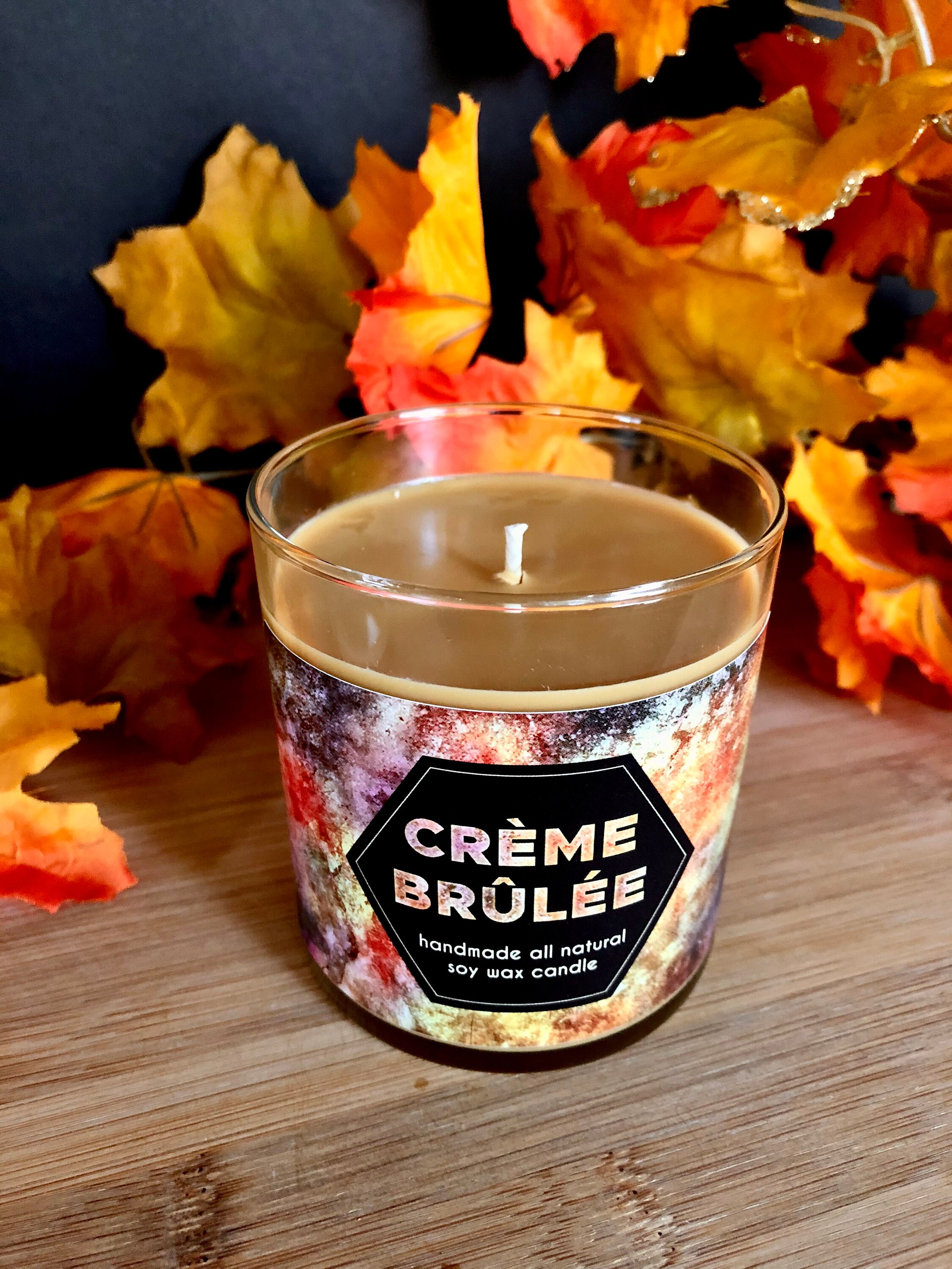 Creme Brulee Candle Fall Soy Candle Autumn Home Decor Eco Etsy