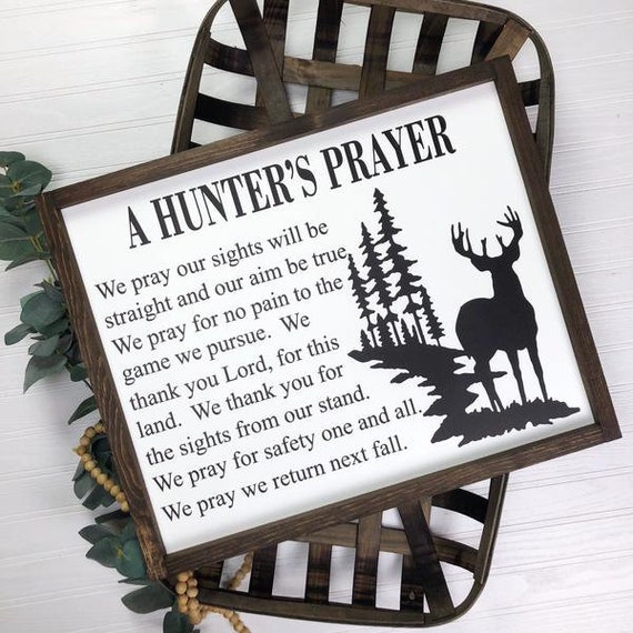 12x16 A Hunter's Prayer Framed Sign Etsy