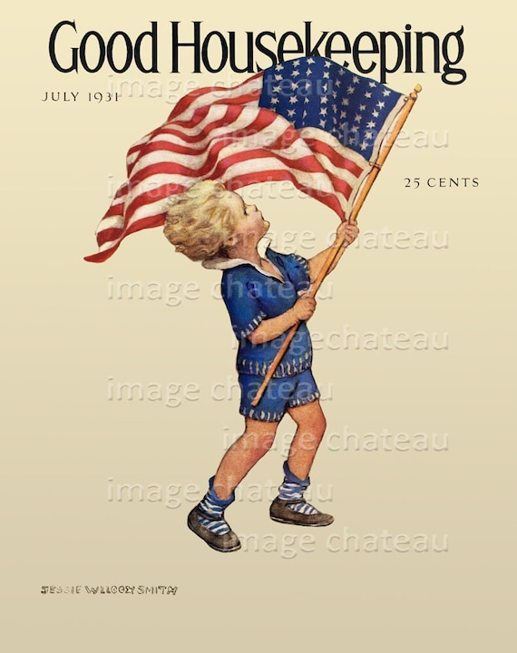 AMERICAN FLAG Little Boy by Jessie Willcox Smith New GICLEE Art