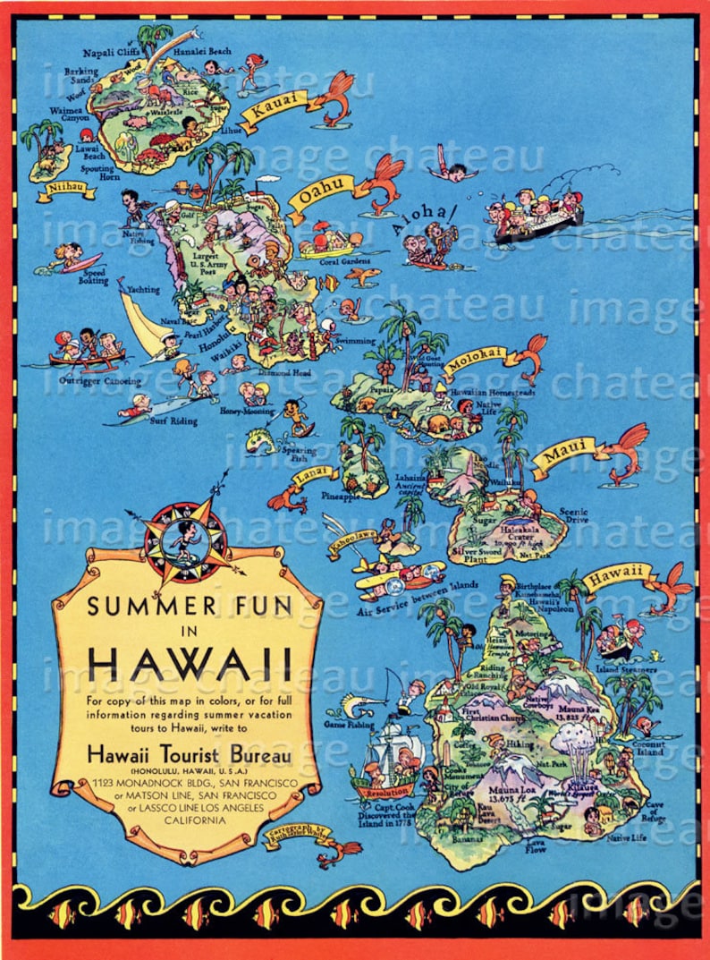 HAWAII Summer season Enjoyment Map Kauai Oahu Maui Fresh GICLEE Artwork Print Browsing Fishing Boating by way of Ruth Taylor White Golf Vacationer Volcano Pearl Harbor photo relating to Printable Maps of Maui identify HAWAII Summer months Pleasurable Map Kauai Oahu Maui Fresh new GICLEE Artwork Print Browsing Fishing Boating through Ruth Taylor White Golf Vacationer Volcano Pearl Harbor