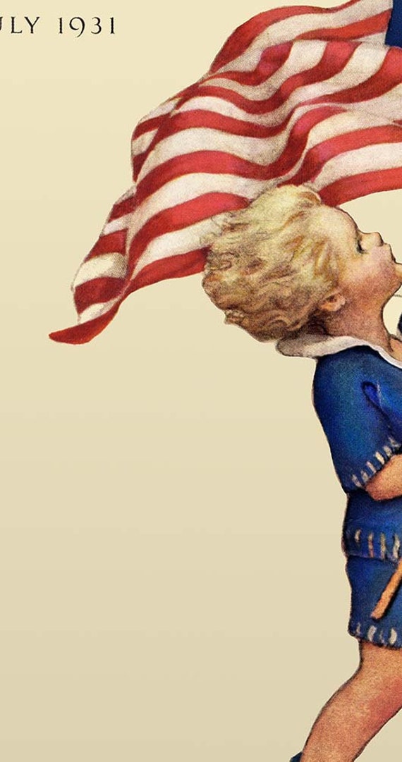 AMERICAN FLAG Little Boy by Jessie Willcox Smith New GICLEE Art