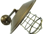 Bronze Hammered Metal Barn Light Gas Station Light 12 quot Wall Mount Indoor Outdoor Optional Corded Bedside Lamp with Switch