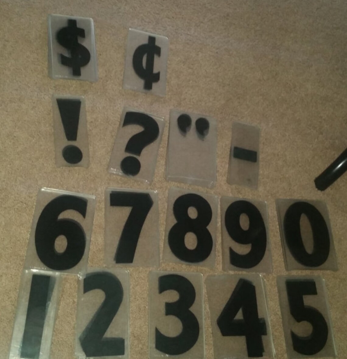Vintage Plastic Sign Letters and Numbers Clear Black AZ Etsy