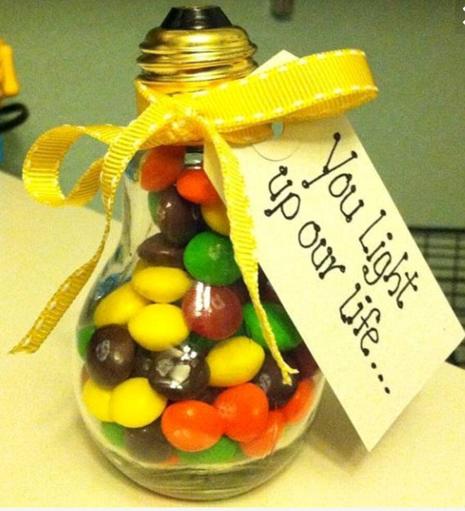 Light Bulb Glass Novelty Jar With Gold Lid 5 5/8 225 Ml Etsy