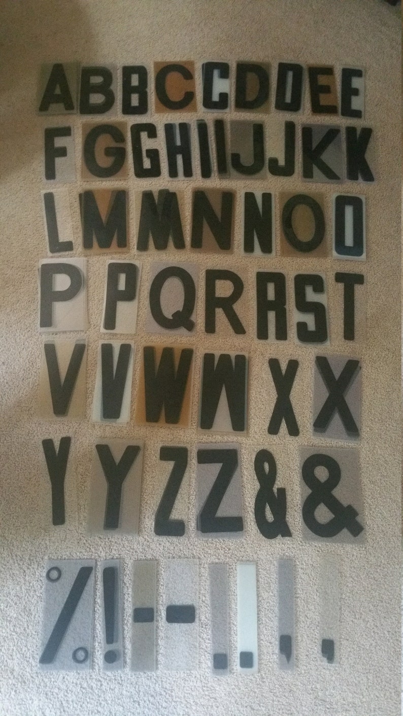 Vintage Plastic Sign Letters and Numbers Clear Black AZ Etsy India