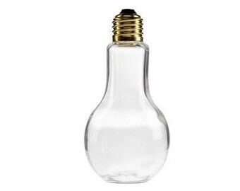 Light Bulb Glass Novelty Jar with Gold Lid 5 5/8" 225 ml Graduation Great Idea Award