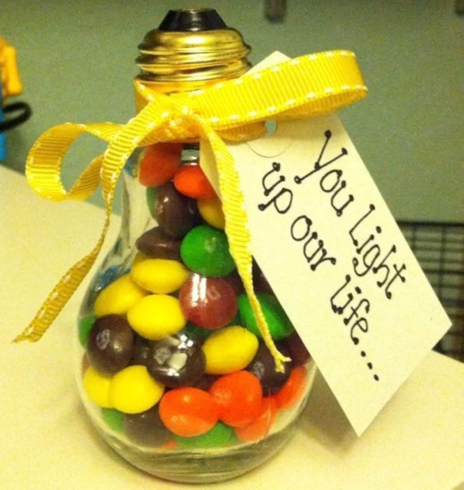 Light Bulb Glass Novelty Jar With Gold Lid 4 1/4 110 Ml Etsy