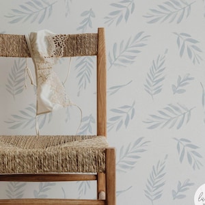 Laundry Room Wallpaper Blue Peel And Stick Wallpaper Nature Wallpaper Botanic Wallpaper For Walls Accent Wall Coverings Minimalist Design