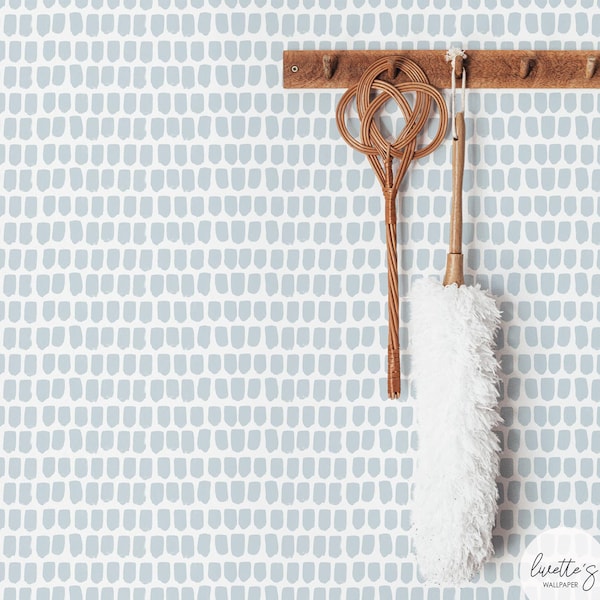 Rain Blue Watercolor Removable Wallpaper, Brush Strokes, Self Adhesive or Traditional material